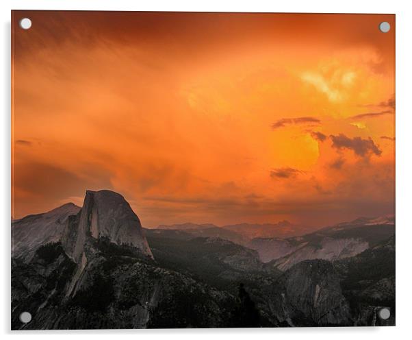 Yosemite Sunset Acrylic by Ken Patterson
