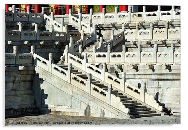 Stairs to the Emperor Acrylic by Ken Patterson