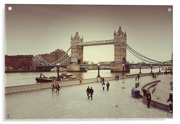 Tower Bridge Acrylic by Alena Rubtsova