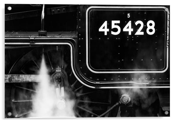 steam train 45428 on nymr Acrylic by Martin Tyson