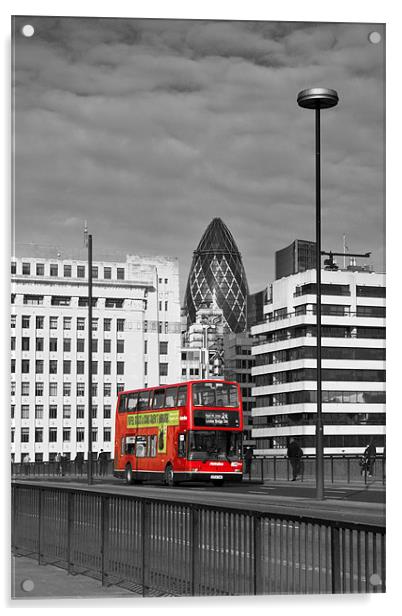 No.43 to London Bridge Acrylic by Malcolm McHugh