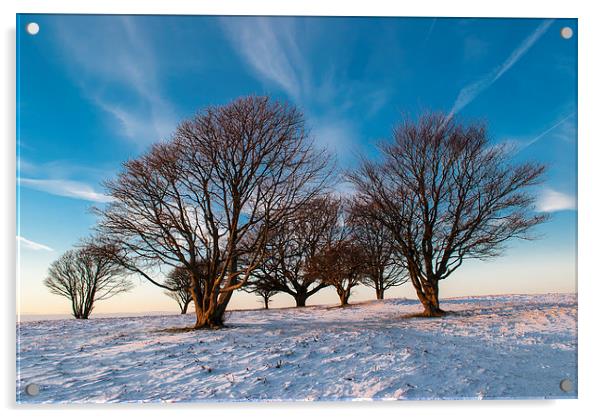 Hill Fort Winter Acrylic by Malcolm McHugh