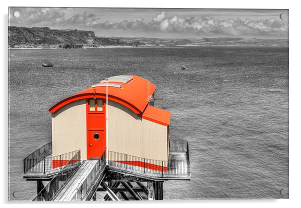 The Old Lifeboat Station, Tenby Acrylic by Malcolm McHugh