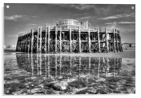 Worthing Pier End Acrylic by Malcolm McHugh