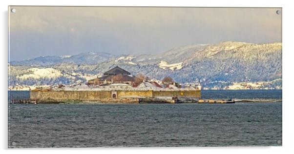 Monk's Island, Trondheim, Norway Acrylic by Martyn Arnold