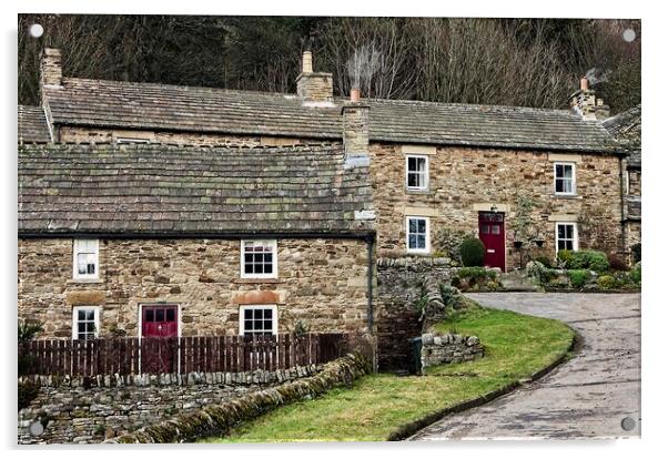 Stone Houses, Blanchland, Northumberland Acrylic by Martyn Arnold