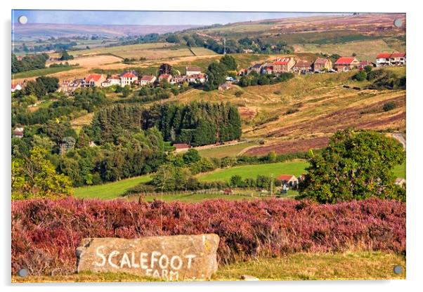 Castleton Village, North York Moors Acrylic by Martyn Arnold