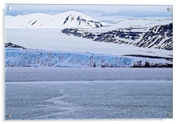 Silent, Serene, Snowy Arctic Landscape Spitsbergen Acrylic by Martyn Arnold
