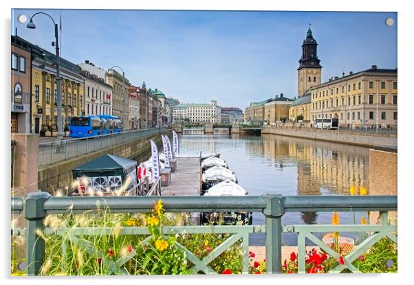 Gothenberg Cityscape Sweden Acrylic by Martyn Arnold