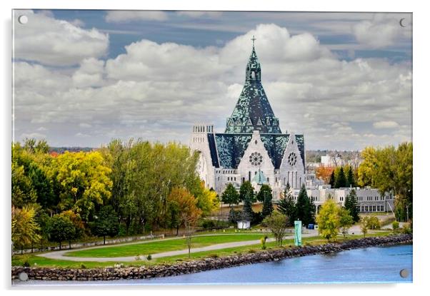 Basilica of Notre-Dame-du-Cap Quebec Canada  Acrylic by Martyn Arnold