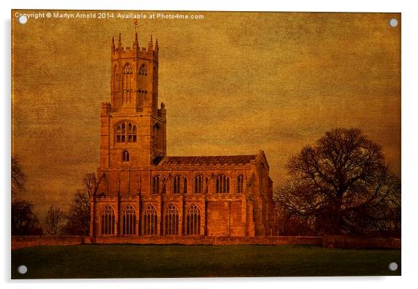 Fotheringhay Church Northamptonshire Acrylic by Martyn Arnold