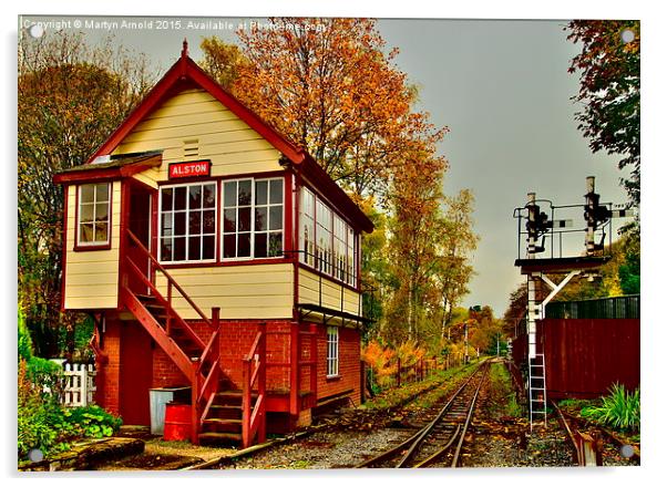  The Railway Signal Box - Alston Cumbria Acrylic by Martyn Arnold
