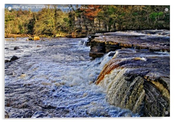 River Swale at Richmond Yorkshire Acrylic by Martyn Arnold