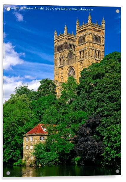 Durham Cathedral and Old Fulling Mill Acrylic by Martyn Arnold