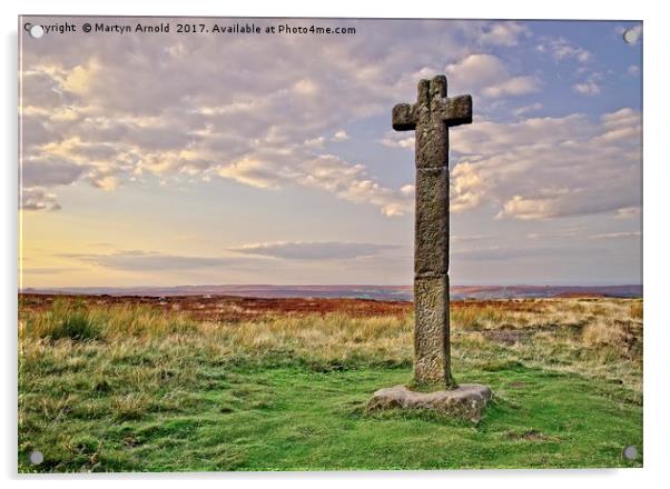Young Ralph's Cross, North York Moors Acrylic by Martyn Arnold