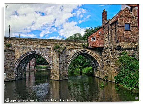 Elvet Bridge & Chapel, Durham City Acrylic by Martyn Arnold