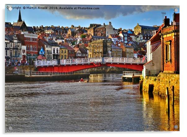 Whitby Town, Yorkshire Acrylic by Martyn Arnold