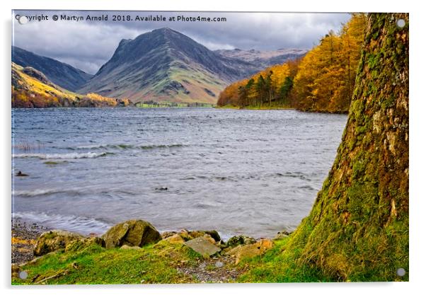 Autumn at Buttermere in the Lake District Acrylic by Martyn Arnold