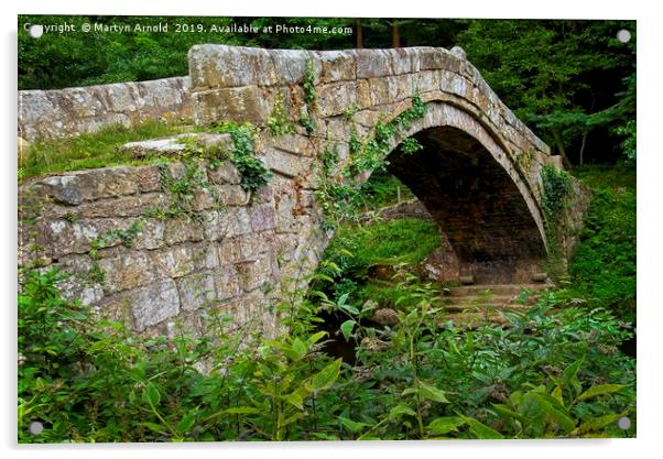 17c Beggar's Bridge Glaisdale, North York Moors Acrylic by Martyn Arnold
