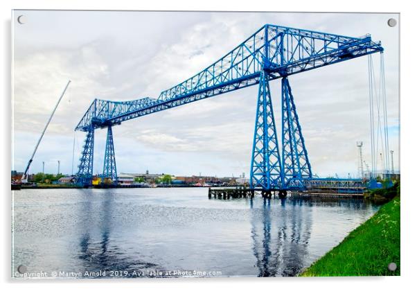 MIddlesbrough Tees Transporter Bridge Acrylic by Martyn Arnold