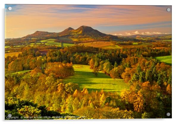 Eildon Hills from Scott's View, Scottish Borders Acrylic by Martyn Arnold