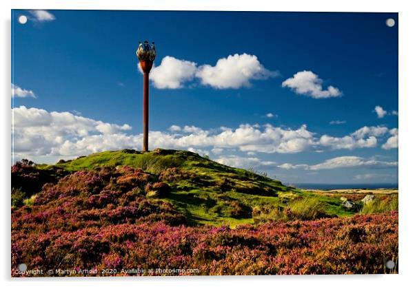 Danby Beacon, North York Moors Acrylic by Martyn Arnold