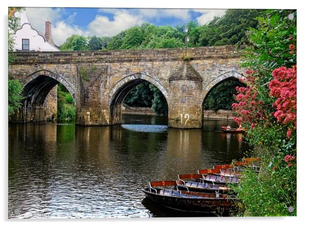Elvet Bridge, Durham CIty Acrylic by Martyn Arnold