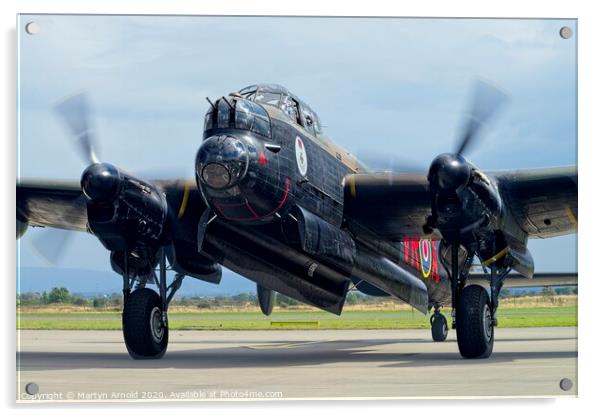 Canadian Avro Lancaster Bomber 'Vera' Acrylic by Martyn Arnold