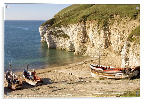 North Landing, Flamborough Acrylic by Paula Connelly