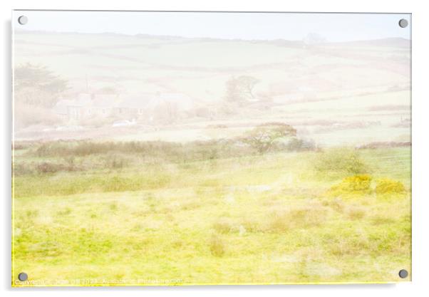 Cornish Landscape Acrylic by Jean Gill