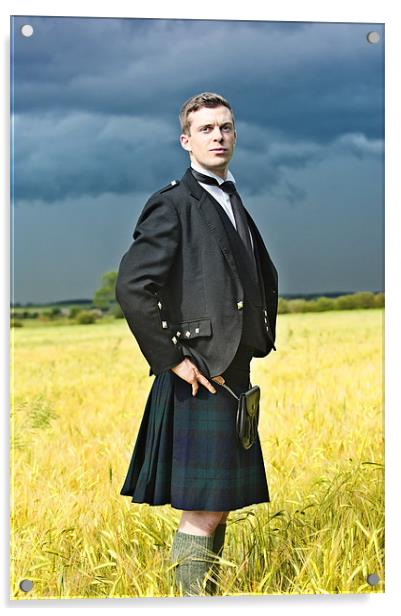 Proud Highlander Acrylic by Jean Gill