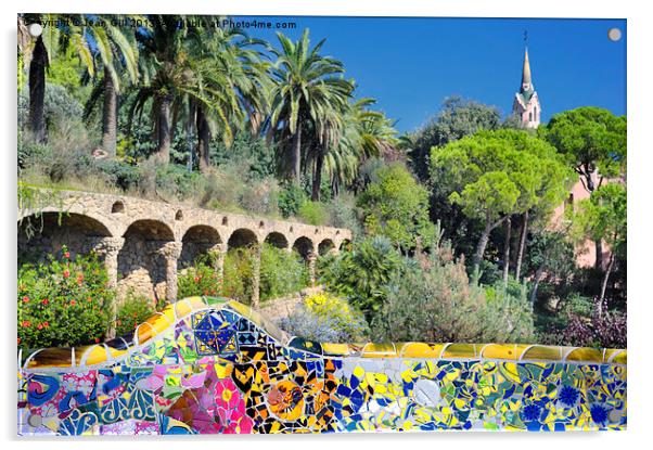 Park Guell Barcelona Acrylic by Jean Gill