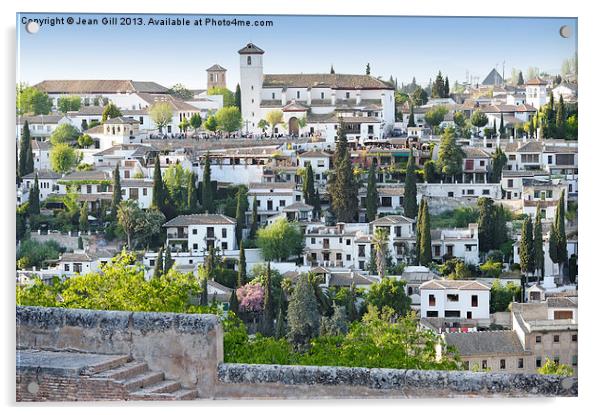Granada from the Alhambra Acrylic by Jean Gill