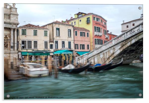 Bridge on the Grand Canal, Venice  Acrylic by Jean Gill