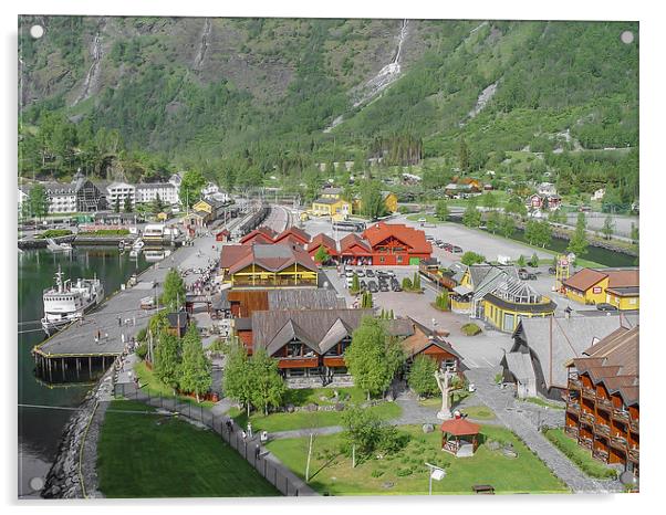 Flaam in Norway Acrylic by colin chalkley