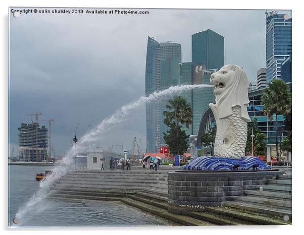 Singapore Merlion Acrylic by colin chalkley