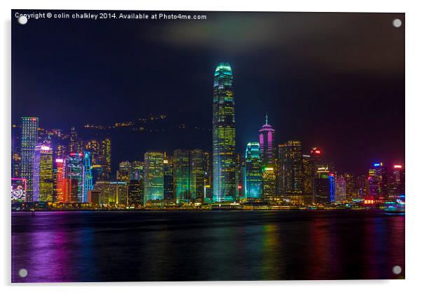 View of Hong Kong from Tsim Sha Tsui Acrylic by colin chalkley