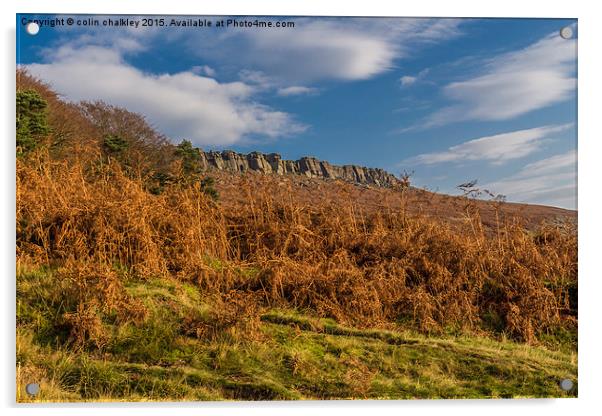 Stanage Edge in Debyshire Acrylic by colin chalkley