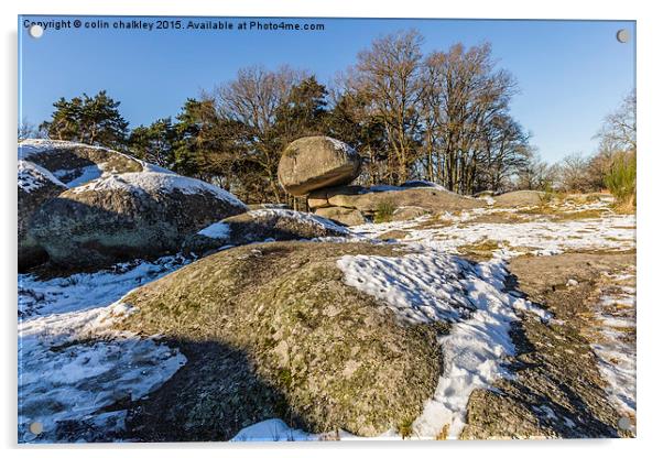 Les Pierres Jaumatres - Balancing Stone Acrylic by colin chalkley