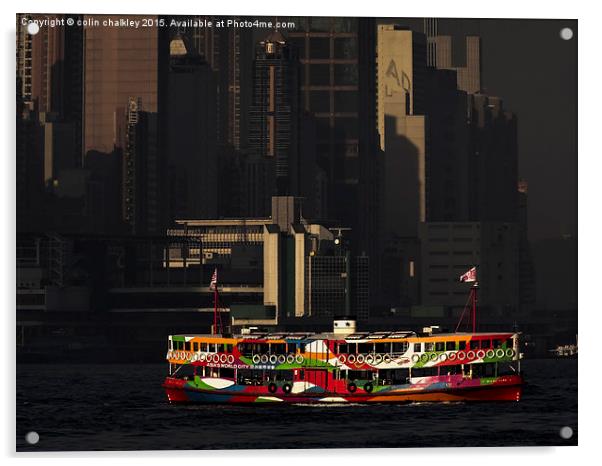  Hong Kong Harbour Acrylic by colin chalkley