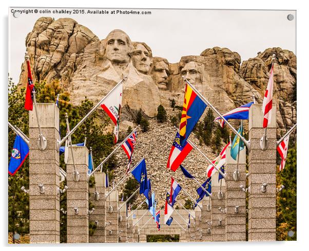 Mount Rushmore Memorial, South Dakota Acrylic by colin chalkley