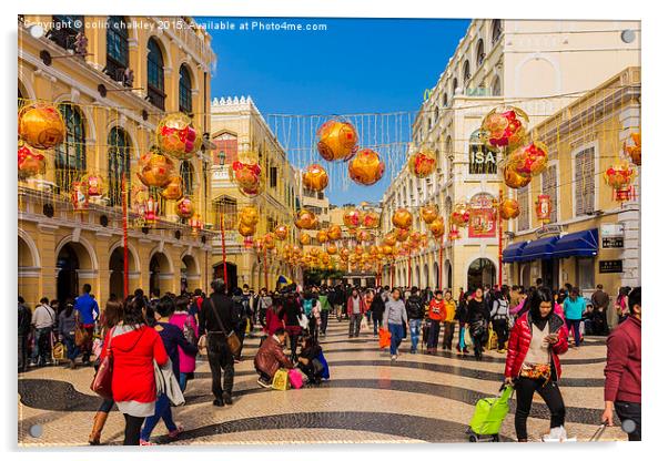  Chinese New Year in Macao Acrylic by colin chalkley