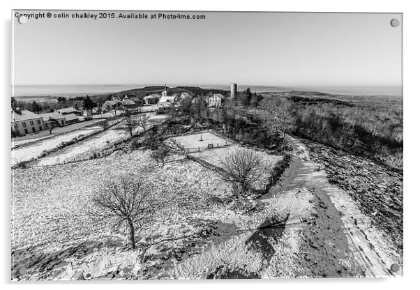 Toolx-Sainte-Croix in the snow Acrylic by colin chalkley