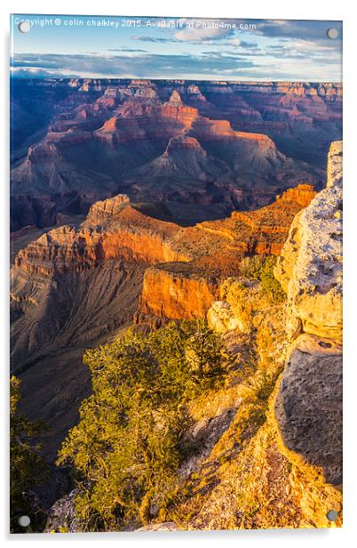 Sunset in the Grand Canyon - Southern Rim Acrylic by colin chalkley