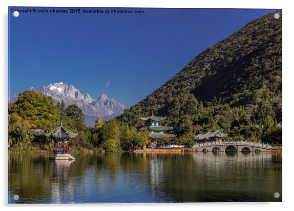  Black Dragon Lake - Lijiang, China Acrylic by colin chalkley