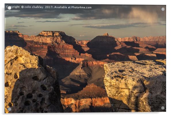 Grand Canyon Sunset Acrylic by colin chalkley