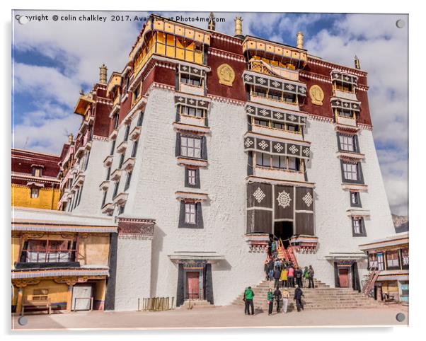 The White Palace - Lhasa, Tibet Acrylic by colin chalkley