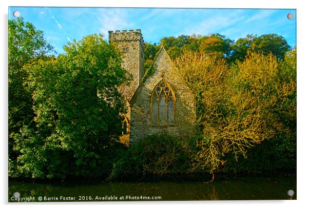 The Church of St Aidan, Llawhaden #1 Acrylic by Barrie Foster