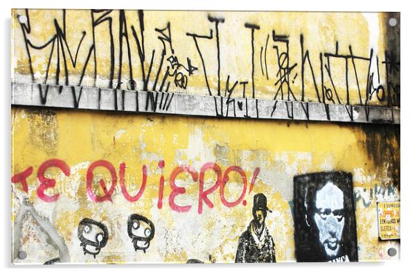 Graffiti at Sao Paulo Acrylic by Tony Dimech
