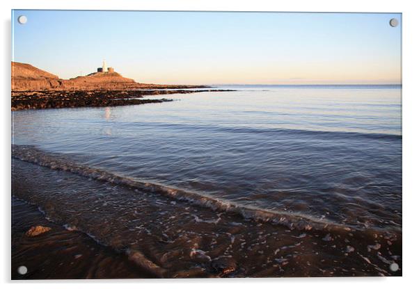 Mumbles Lighthouse Acrylic by Tony Dimech